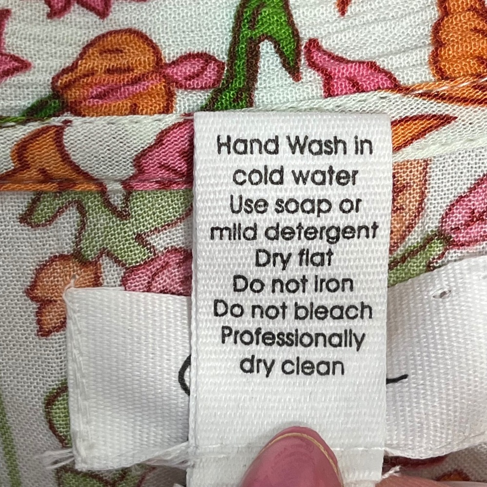 Japna Womens Floral Geometric Tiered Mini Dress Orange Pink Boho Tassel Small - Picture 6 of 7